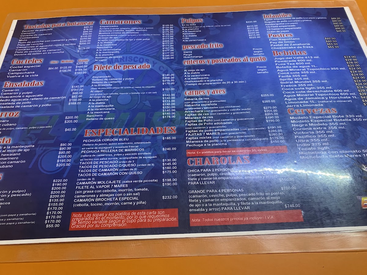 Menu El 7 Mares-1